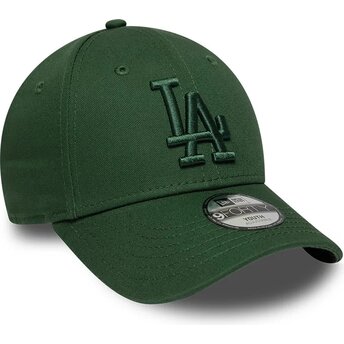Kepsar böjd grön justerbart band för barn 9FORTY League Essential från Los Angeles Dodgers MLB av New Era