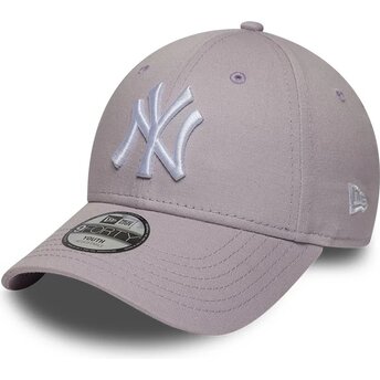 Kepsar böjd violett justerbart band för barn 9FORTY League Essential från New York Yankees MLB av New Era