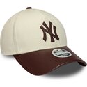 kepsar-bojd-beige-justerbart-band-9forty-m-crown-fabric-mix-fran-new-york-yankees-mlb-av-new-era