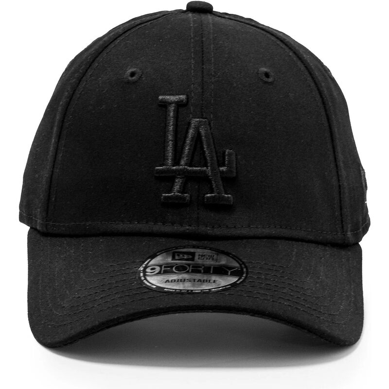 svart-bojd-justerbar-keps-med-svart-logotyp-9forty-league-essential-fran-los-angeles-dodgers-mlb-av-new-era