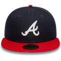 platt-keps-marinbla-och-rod-justerad-59fifty-ac-perf-fran-atlanta-braves-mlb-av-new-era