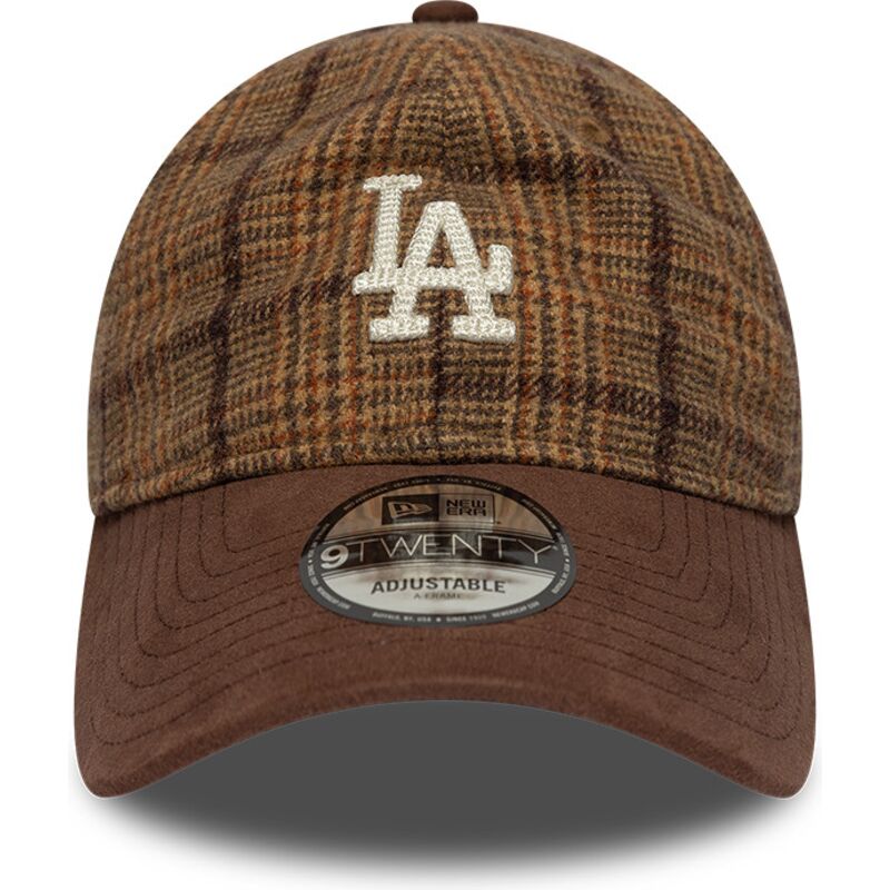 kepsar-bojd-brun-justerbart-band-9twenty-mix-check-fran-los-angeles-dodgers-mlb-av-new-era