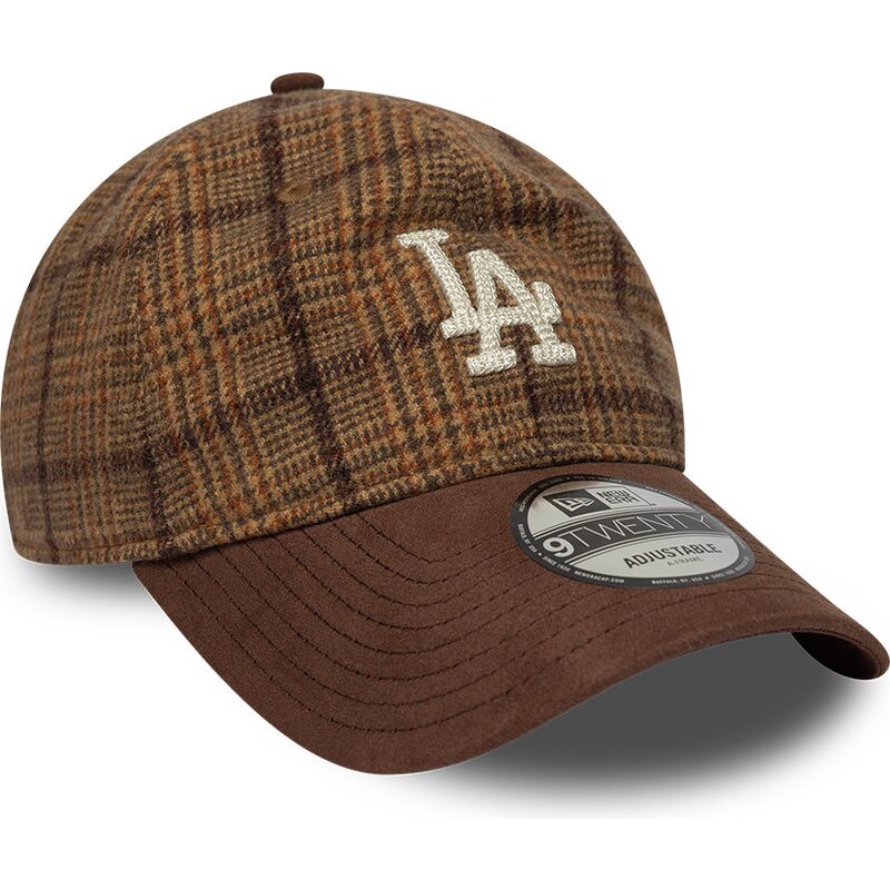 kepsar-bojd-brun-justerbart-band-9twenty-mix-check-fran-los-angeles-dodgers-mlb-av-new-era
