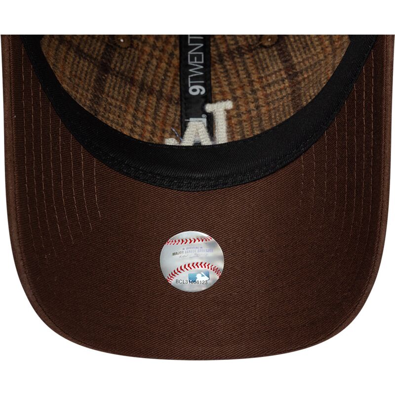 kepsar-bojd-brun-justerbart-band-9twenty-mix-check-fran-los-angeles-dodgers-mlb-av-new-era