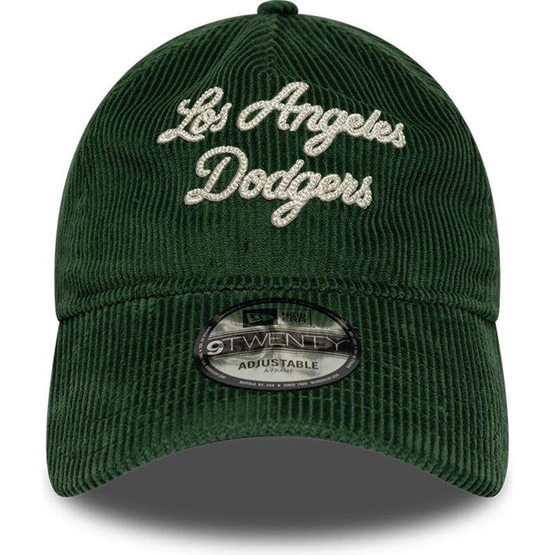 kepsar-bojd-gron-justerbart-band-9twenty-a-frame-cord-script-fran-los-angeles-dodgers-mlb-av-new-era