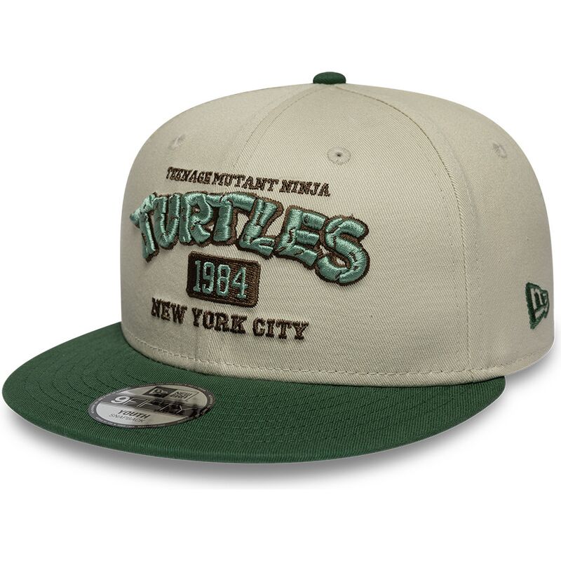 kepsar-platt-gron-snapback-for-barn-9fifty-fran-tortugas-ninja-av-new-era