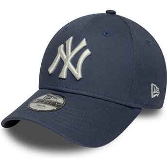 Kepsar böjd blå justerbart band för barn 9FORTY League Essential från New York Yankees MLB av New Era