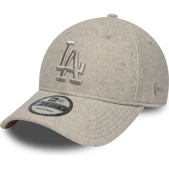 Kepsar böjd beige snapback 9FORTY Winter från Los Angeles Dodgers MLB av New Era