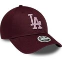 kepsar-bojd-rod-justerbart-band-rosa-9forty-metallic-fran-los-angeles-dodgers-mlb-av-new-era