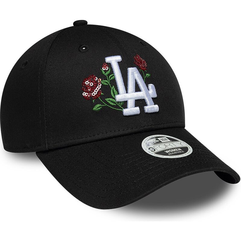 kepsar-bojd-svart-snapback-9forty-rose-sequin-fran-los-angeles-dodgers-mlb-av-new-era