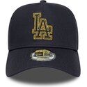kepsar-bojd-marinbla-snapback-9forty-dorado-e-frame-metallic-outline-fran-los-angeles-dodgers-mlb-av-new-era