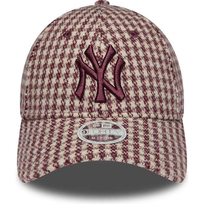 kepsar-bojd-rod-justerbart-band-9forty-m-crown-houndstooth-fran-new-york-yankees-mlb-av-new-era