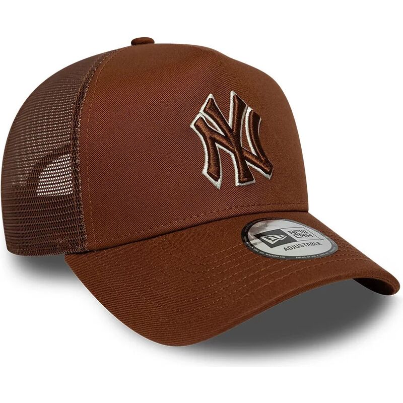 kepsar-bojd-brun-snapback-e-frame-outline-fran-new-york-yankees-mlb-av-new-era