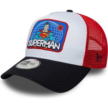 Kepsar böjd flerfärgad snapback för barn A Frame Patch från Superman DC Comics av New Era