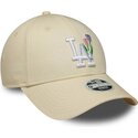 kepsar-bojd-beige-justerbart-band-9forty-flower-icon-fran-los-angeles-dodgers-mlb-av-new-era