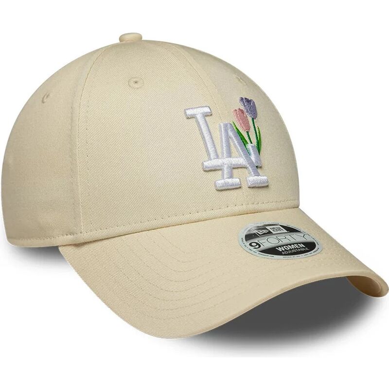 kepsar-bojd-beige-justerbart-band-9forty-flower-icon-fran-los-angeles-dodgers-mlb-av-new-era