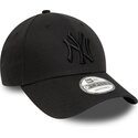 svart-bojd-justerbar-keps-med-svart-logotyp-9forty-league-essential-fran-new-york-yankees-mlb-av-new-era