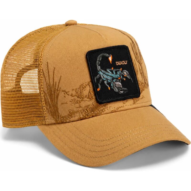 kepsar-bojd-brun-snapback-scorpion-badlands-deadly-the-farm-goorin-bros