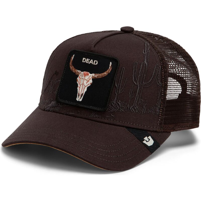 kepsar-bojd-brun-snapback-skull-badlands-dead-the-farm-goorin-bros