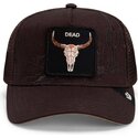 kepsar-bojd-brun-snapback-skull-badlands-dead-the-farm-goorin-bros