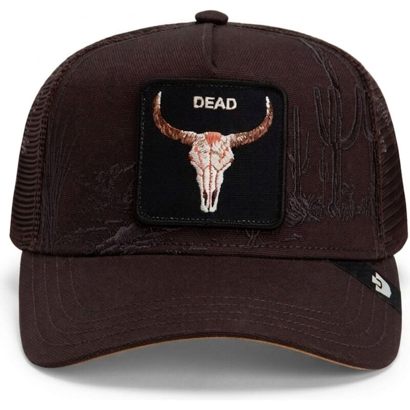 kepsar-bojd-brun-snapback-skull-badlands-dead-the-farm-goorin-bros