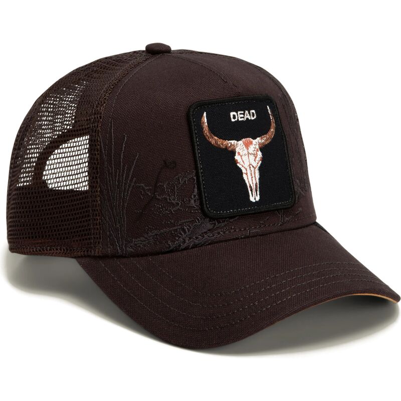 kepsar-bojd-brun-snapback-skull-badlands-dead-the-farm-goorin-bros