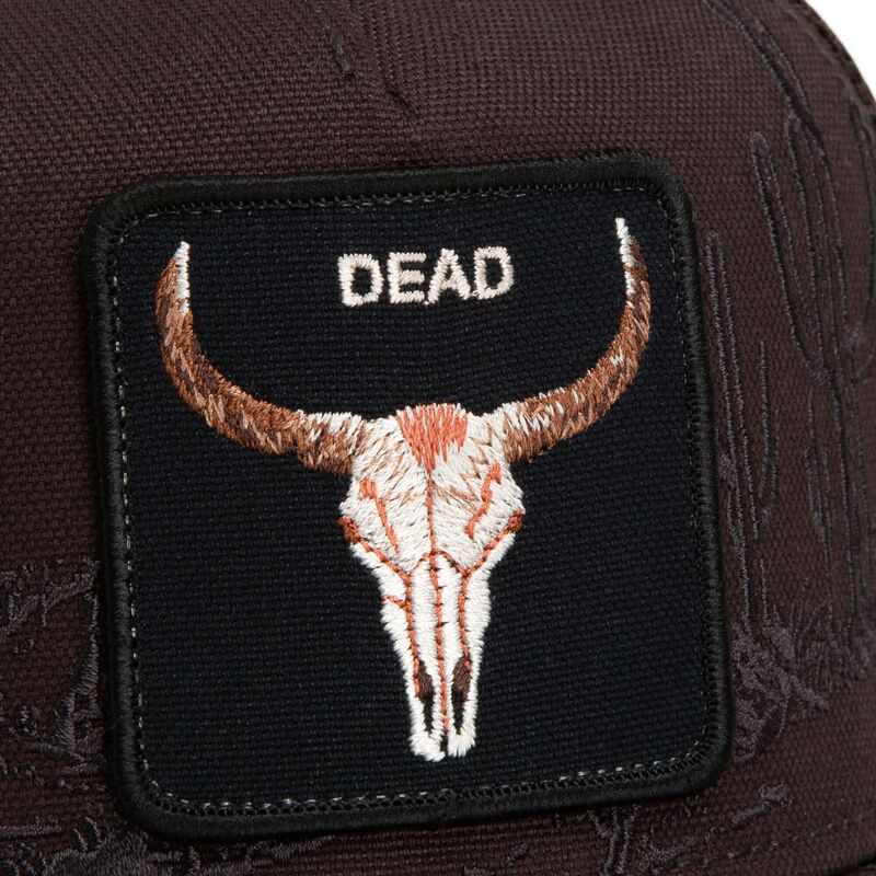 kepsar-bojd-brun-snapback-skull-badlands-dead-the-farm-goorin-bros