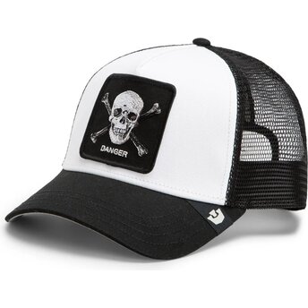 Kepsar böjd svart snapback Danger Skull and Crossbones Original Recipe The Farm Goorin Bros.