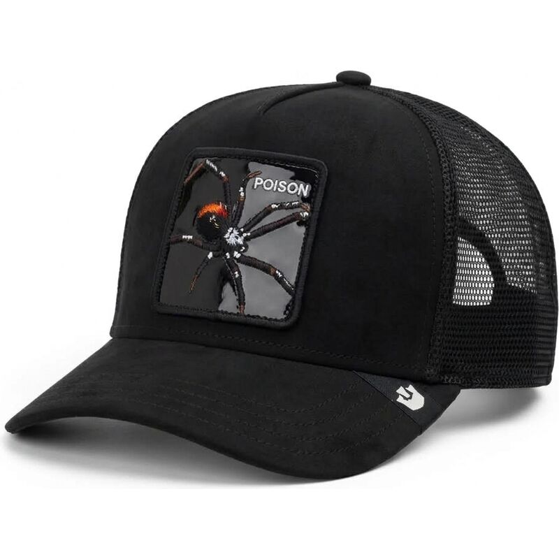kepsar-bojd-svart-snapback-black-out-spider-blackened-metallic-poison-the-farm-goorin-bros