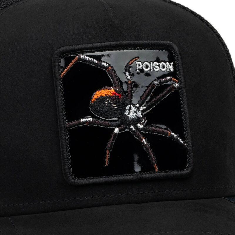 kepsar-bojd-svart-snapback-black-out-spider-blackened-metallic-poison-the-farm-goorin-bros