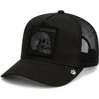 Kepsar böjd svart snapback Tonal Skull Full Intent Cancelled The Farm Goorin Bros.