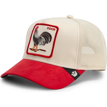 Kepsar böjd röd snapback The Suede Rooster Microsuede Cock The Farm Goorin Bros.