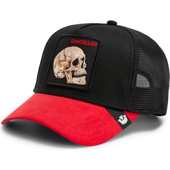 Kepsar böjd svart snapback Cancelled Skull Microsuede The Farm Goorin Bros.