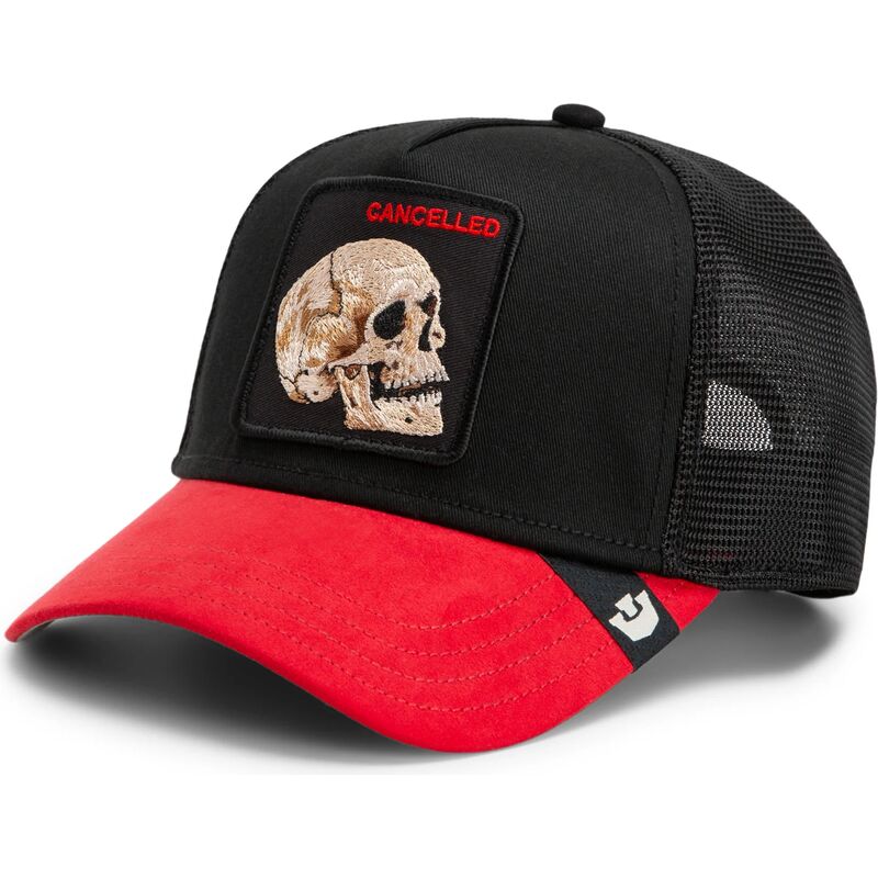 kepsar-bojd-svart-snapback-cancelled-skull-microsuede-the-farm-goorin-bros