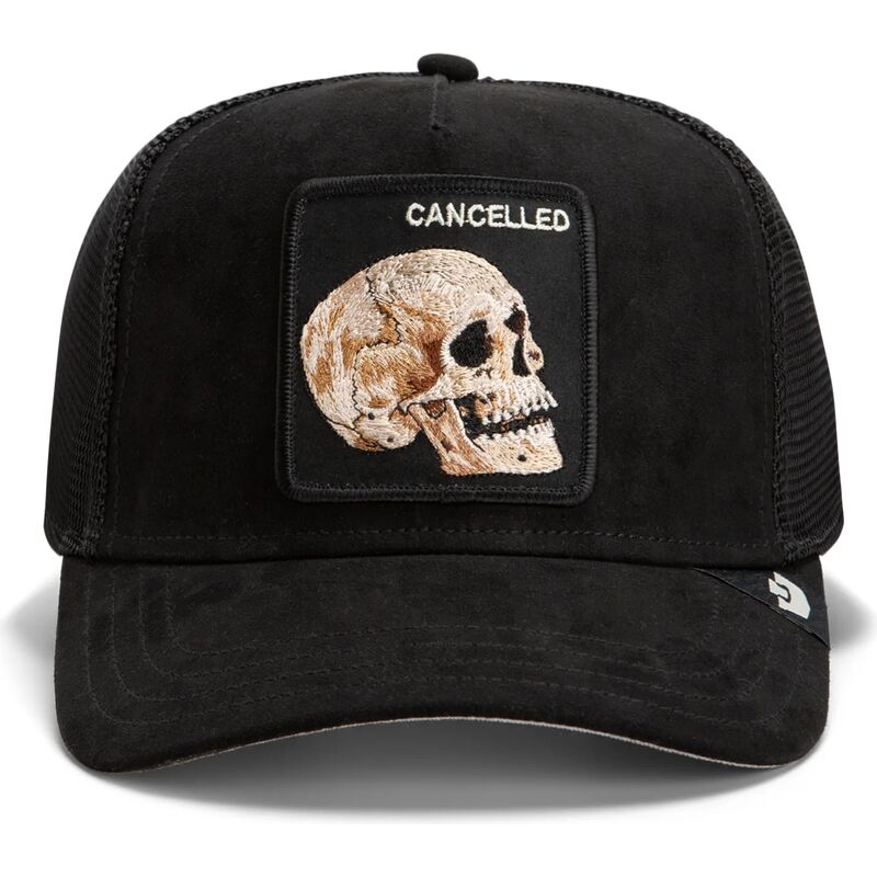 kepsar-bojd-svart-snapback-suede-cancelled-skull-microsuede-the-farm-goorin-bros