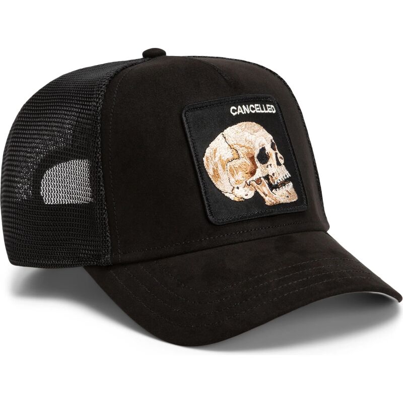 kepsar-bojd-svart-snapback-suede-cancelled-skull-microsuede-the-farm-goorin-bros