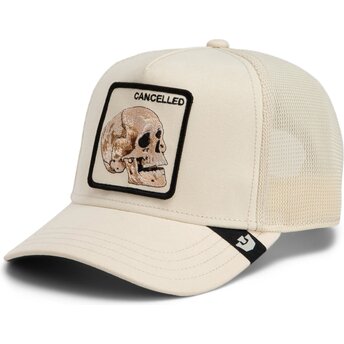 Kepsar böjd beige snapback Suede Cancelled Skull Microsuede The Farm Goorin Bros.