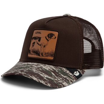Kepsar böjd brun snapback Engraved Dog Camo Glitch The Farm Goorin Bros.