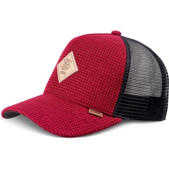 Kepsar böjd röd snapback HFT Knitted Fab av Djinns