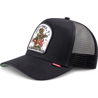 Kepsar böjd svart snapback HFT Do Nothing Club Weird Vibes Frog av Djinns