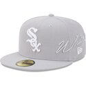 kepsar-platt-gra-justerad-59fifty-side-script-fran-chicago-white-sox-mlb-av-new-era