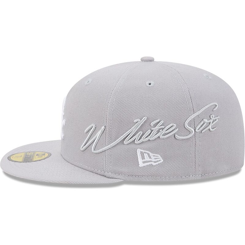 kepsar-platt-gra-justerad-59fifty-side-script-fran-chicago-white-sox-mlb-av-new-era