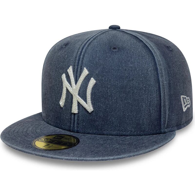 kepsar-platt-marinbla-justerad-59fifty-washed-fran-new-york-yankees-mlb-av-new-era