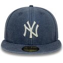 kepsar-platt-marinbla-justerad-59fifty-washed-fran-new-york-yankees-mlb-av-new-era