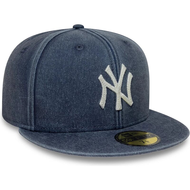 kepsar-platt-marinbla-justerad-59fifty-washed-fran-new-york-yankees-mlb-av-new-era