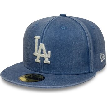 Kepsar platt blå justerad 59FIFTY Washed från Los Angeles Dodgers MLB av New Era