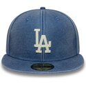 kepsar-platt-bla-justerad-59fifty-washed-fran-los-angeles-dodgers-mlb-av-new-era
