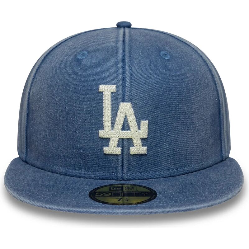 kepsar-platt-bla-justerad-59fifty-washed-fran-los-angeles-dodgers-mlb-av-new-era