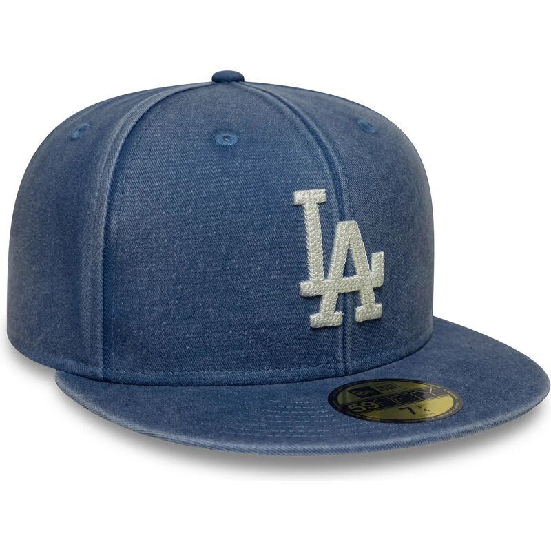 kepsar-platt-bla-justerad-59fifty-washed-fran-los-angeles-dodgers-mlb-av-new-era