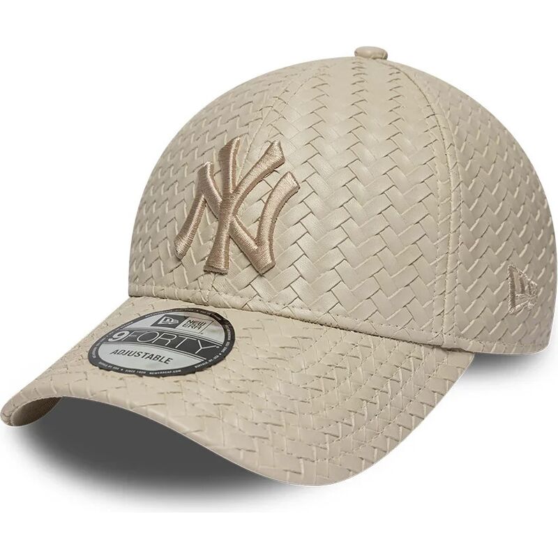 kepsar-bojd-beige-justerbart-band-9forty-pu-weave-fran-new-york-yankees-mlb-av-new-era